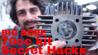 BIG BORE kit installed secrets revealed  Second Stroke Mopeds [upl. by Asilrac]