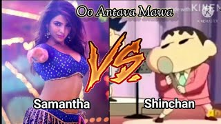 Oo Antava Mama Oo Antava Song  Samantha Vs Shinchan  Pushpa Song Shinchan [upl. by Sueahccaz]