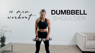 15 Minute SHOULDER WORKOUT at Home or the Gym with Dumbbells [upl. by Hakkeber]