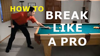 Pool BREAK SHOT Technique Advice  How to Break [upl. by Clemmy]