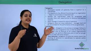 Class 12th – Delegation and Decentralisation  Business Studies  Tutorials Point [upl. by Ahsiral]