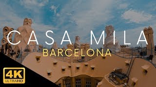 Casa Mila Barcelona Tour La Pedrera Antoni Gaudi 4k [upl. by Kcir425]