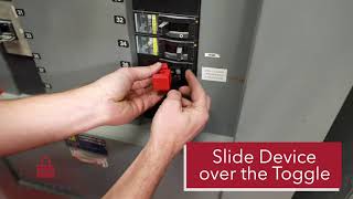 Lockout Tagout Breaker Lock Installation Instructions  TRADESAFE [upl. by Laaspere]