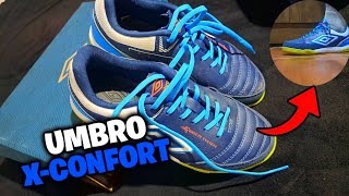 CHUTEIRA FUTSAL UMBRO XCONFORT REVIEW  CHUTEIRA CONFORTAVEL [upl. by Charlotte449]