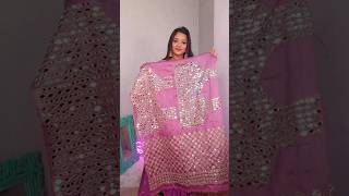 Flipkart Designer partywear Mirror work saree shortvideo shorts trending [upl. by Enyt]