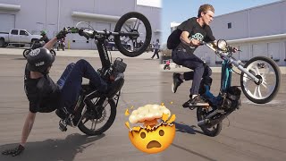 Riding with the WORLDS BEST MOPED STUNTERS [upl. by Nodmac]