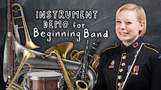 Instrument Demonstration for Beginning Band [upl. by Ainitsirhc]