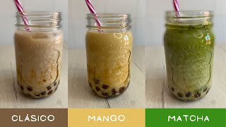 3 recetas Bubble tea  Cómo se hace té boba [upl. by Aissila815]