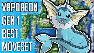 Vaporeon Gen 1 Best Moveset  Vaporeon Best Moveset Moves Pokemon Red Blue Yellow Version Guide [upl. by Etnauj]