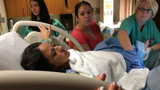 Baby 3s Unmedicated Hospital Birth Vlog  The Dainty Pear [upl. by Annissa]