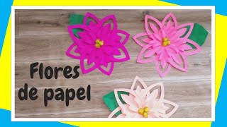 Flores de papel Faciles y rápidas en menos de 5 minutos [upl. by Anier]