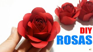 Como hacer flores de papel Rosas Super faciles y rapidas  DIY Manualidades 102 [upl. by Eirffej825]