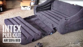 Intex Inflatable Couch with Pullout Bed  Full Review [upl. by Joachim]