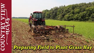 Disc Harrowing Field Preparing it to plant with Grass Hay [upl. by Rese]