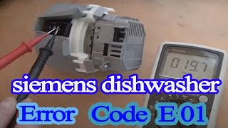 siemens dishwasher error code e01 [upl. by Patsy]