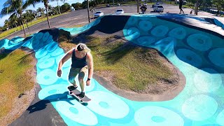 The BEST Pump Track in Florida  Miami Florida Skateboarding  Haulover Beach Skatepark [upl. by Rehc]