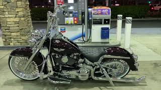 2005 Harley Davidson Softail Deluxe Lowrider Cali Gangster build [upl. by Yenattirb741]