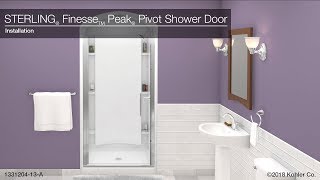 Installation  Finesse Peak Pivot Shower Doors [upl. by Marigolda]