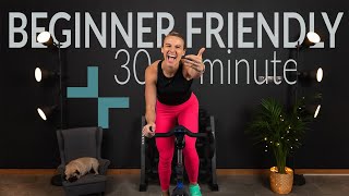 Friendliest Beginner Rhythm Indoor Cycling Class  30 minute [upl. by Enitsahc]