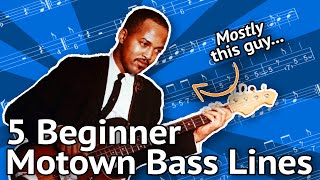 5 Beginner MOTOWN Bass Lines Guaranteed To Impress [upl. by Orth]