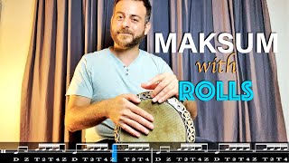 🔹DARBUKA TUTORIAL  Maksum Rhythm adding 32nd note Rolls🎶 [upl. by Suneya]