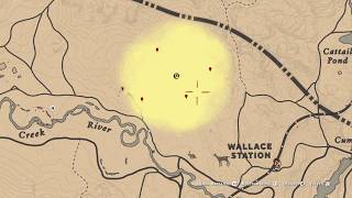 Red Dead Online Tesoro Este Cabaña Watson  East Watsons Treasure Map Location [upl. by Oramlub]