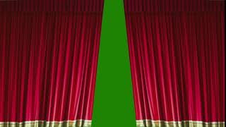 Red Curtains Drawn Closed  green screen bkgnd  AE [upl. by Kazimir]