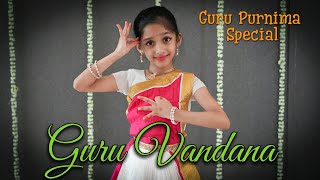 Guru Brahma Guru Vishnu  Guru Vandana  Ishanvi Hegde  Guru Purnima  Dr Asha Nair choreography [upl. by Odlavu]