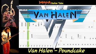 Poundcake  Van Halen  Guitar  Bass TABS Lesson [upl. by Todd522]