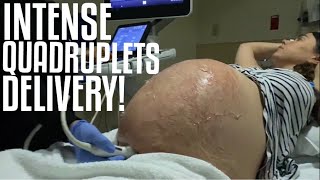 INTENSE QUADRUPLETS LABOR amp DELIVERY VLOG BIRTH VLOG  RAW amp REAL  TFYV 18 [upl. by Lukas]