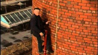 Fred Dibnah laddering a chimney Part 2 [upl. by Loresz487]