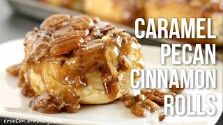 Caramel Pecan Cinnamon Rolls Homemade Sticky Buns Recipe [upl. by Tirreg]