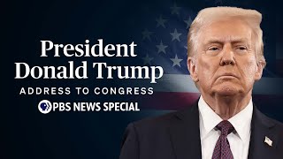 WATCH LIVE President Donald Trumps 2025 address to Congress  PBS News Special [upl. by Ahsener]