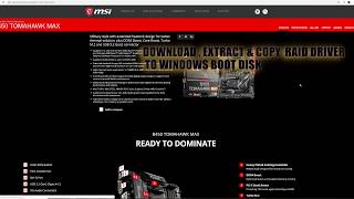 RAID setup BIOS MSI motherboard [upl. by Nedac]