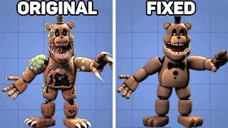 Fixed VS Original Animatronics in Five Nights at Freddys 3 [upl. by Reace]