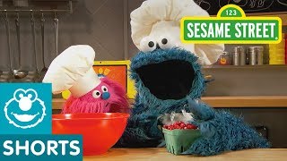 Sesame Street Cranberry Muffins  Cookie Monsters Foodie Truck [upl. by Anwahsak]