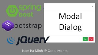 Showing Modal Dialog with Bootstrap and jQuery in Spring Boot [upl. by Norab]