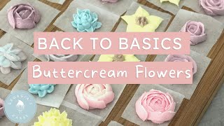 How to Pipe Buttercream Flowers  Piping tutorial  Georgias Cakes [upl. by Konstance]