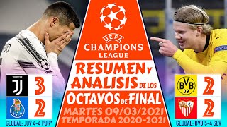 RESUMEN de la CHAMPIONS LEAGUE hoy 2021 🏆 OCTAVOS de FINAL 🔥 Resultado JUVENTUS vs PORTO 32 ⚽️ [upl. by Benkley]