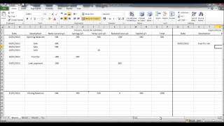 Create a Bookkeeping Spreadsheet using Microsoft Excel  Part 3 [upl. by Lilybel]