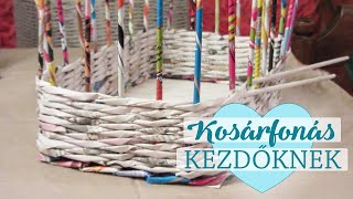 Papírkosár fonás  Kezdőknek DIY [upl. by Wade]