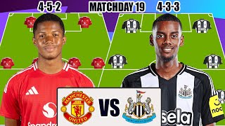 Man Utd vs Newcastle Amorims PERFECT Gameplan ✅ Chido ObiMartin STARTS 🔥  Lineups  EPL 202425 [upl. by Lovett]