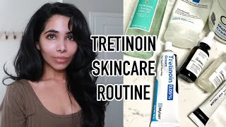 Tretinoin RetinA Skincare Routine  AntiAging Acne Prone PM Skincare [upl. by Ardekahs]