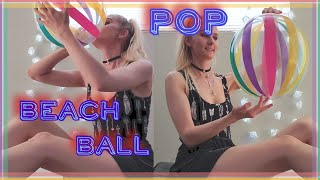 ASMR Blowing Up A Beach Ball  Popping A Beach Ball [upl. by Netsud135]