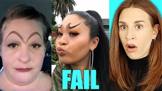 Hilarious Eyebrow Fails You Cant Unsee   REACTION [upl. by Faye602]