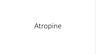 Atropine  Pharmacology [upl. by Aimo]