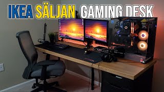 IKEA SALJAN Countertop Desk 🔧 2021 Gaming and Workstation Setup😀 [upl. by Marybelle]