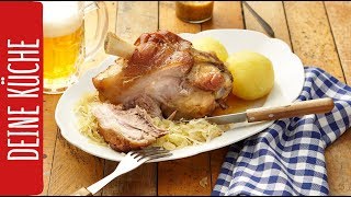 Schweinshaxen mit Sauerkraut  REWE Deine Küche [upl. by Greenburg]