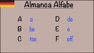 Almanca Alfabe  Pratik  DAS ALPHABET [upl. by Johannessen380]