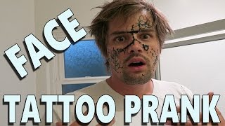 FACE TATTOO PRANK  Top Wife Vs Husband Pranks [upl. by Aihsenat968]